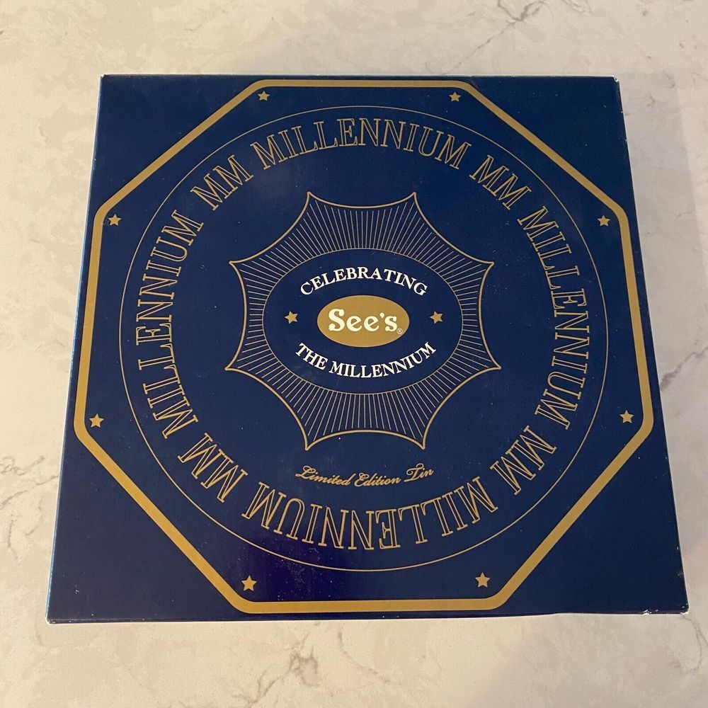See's Candy Millennium Limited Edition Tin Octagon Empty Box Collectible Gift